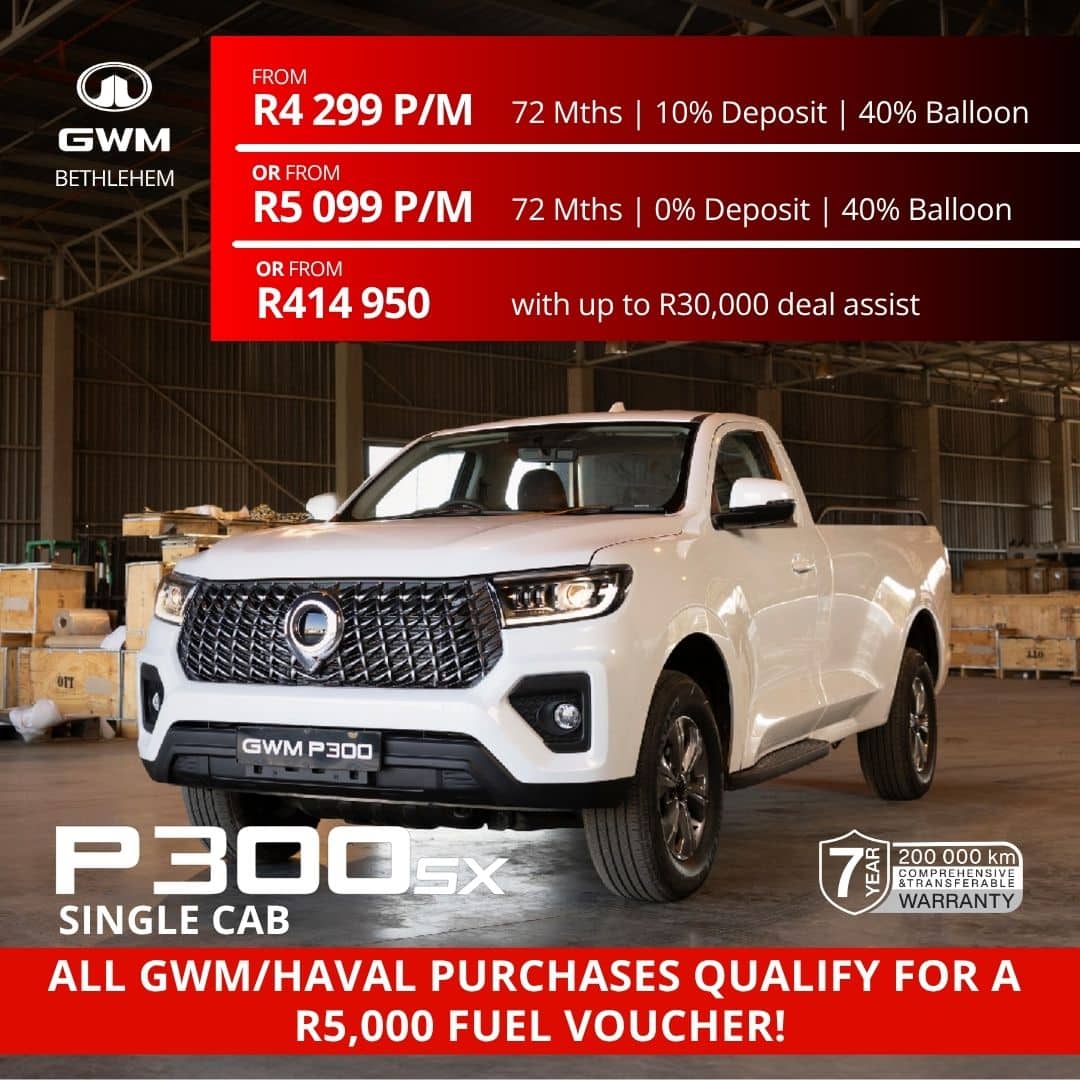 GWM P300 Single Cab Special Offer